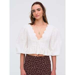 NWT For Love & Lemons Marseille Top S / White